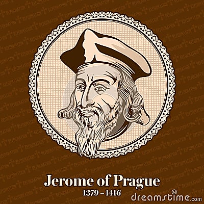 Jerome of Prague 1379 â€“ 1416 was a Czech scholastic philosopher, theologian, reformer, and professor. Jerome was one of the chie Vector Illustration
